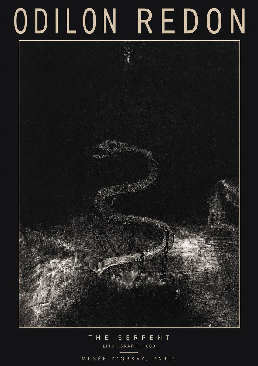 Odilon Redon The Serpent No2 - Plakát