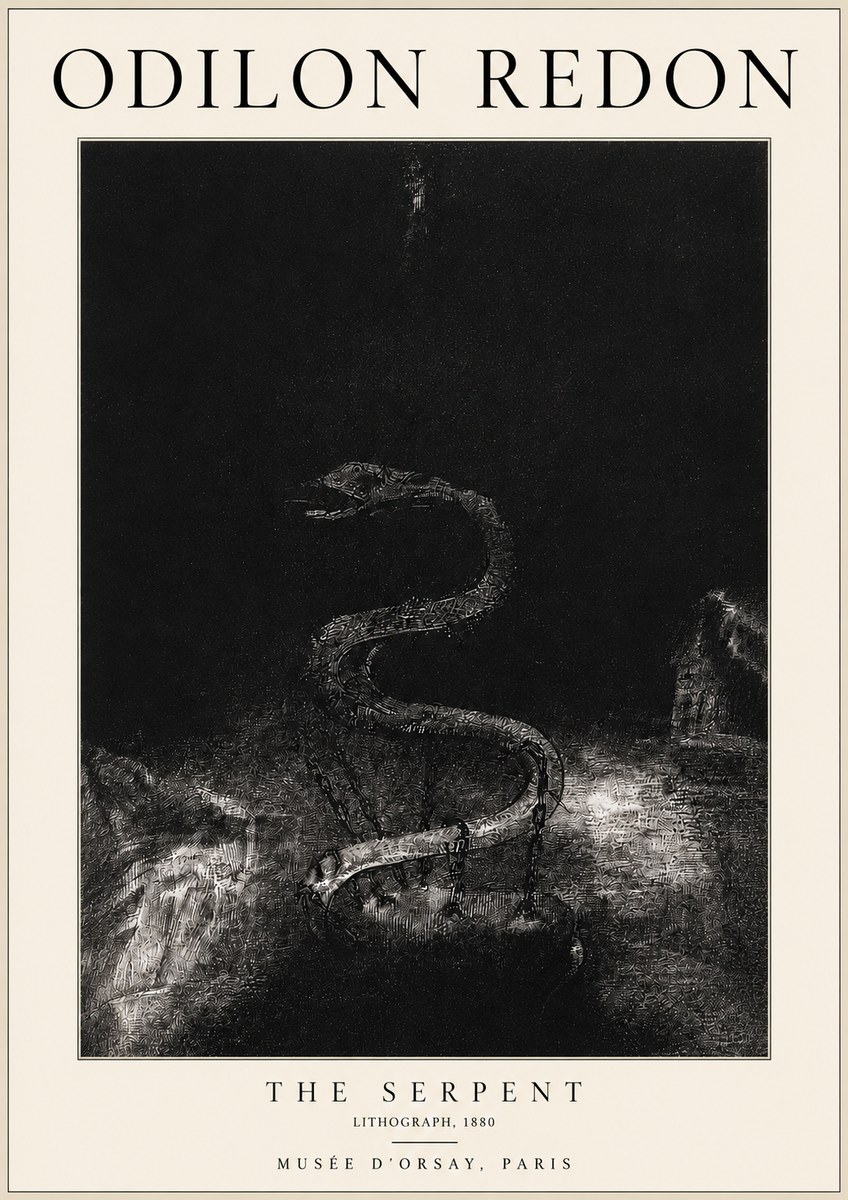 Odilon Redon The Serpent No3 - Plakát