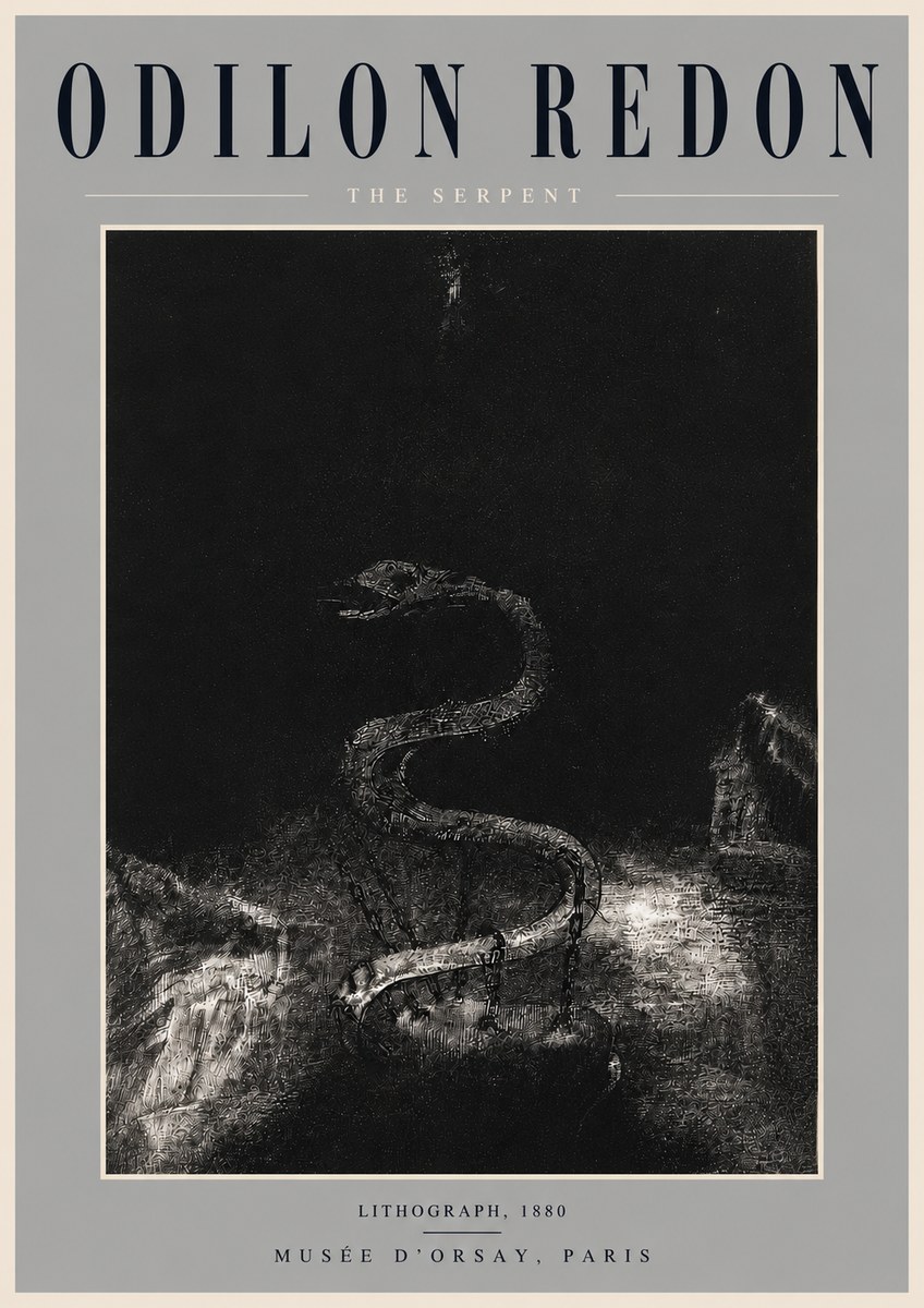Odilon Redon The Serpent No4 - Plakát