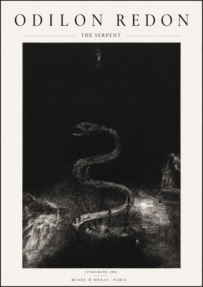 Odilon Redon The Serpent No5 - Plakát