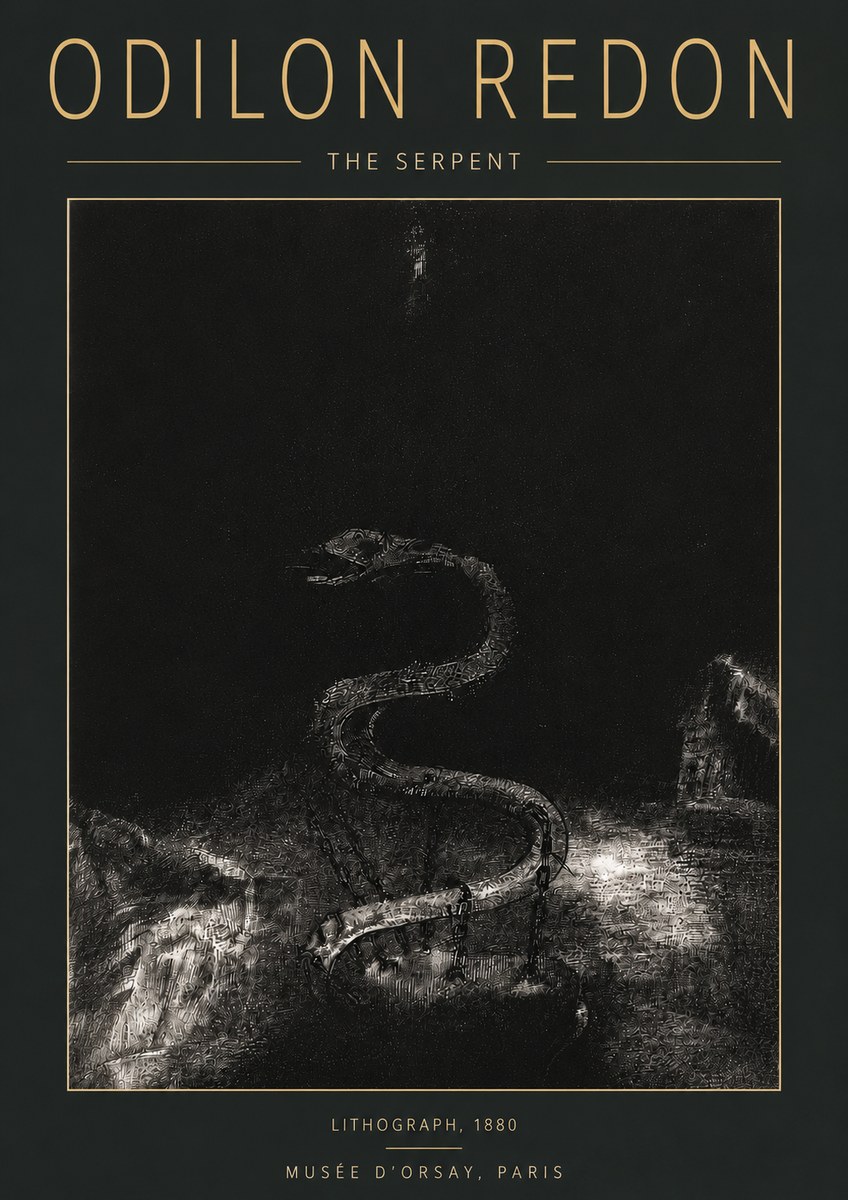 Odilon Redon The Serpent No6 - Plakát