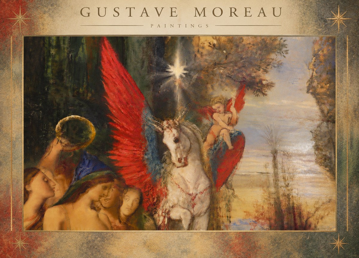 Gustave Moreau Pegasus No6 - Plakát