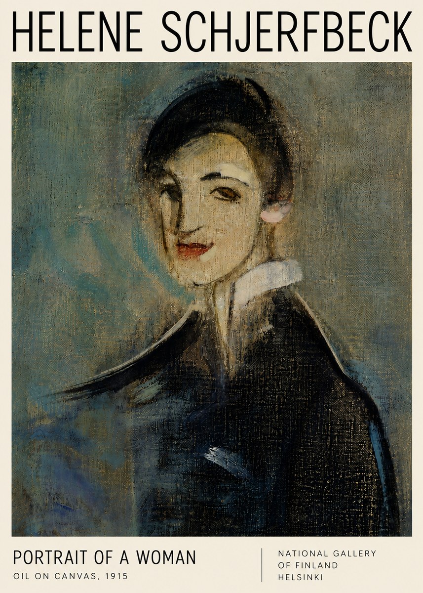 Helene Schjerfbeck Portrait of a Woman II No4 - Plakát
