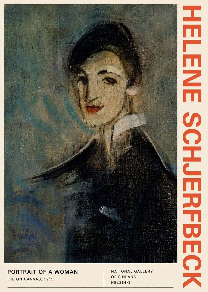Helene Schjerfbeck Portrait of a Woman II No6 - Plakát