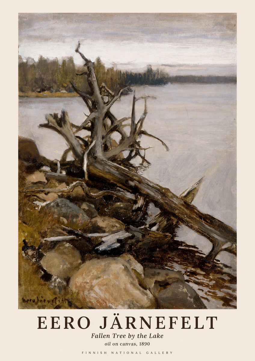 Eero Järnefelt Fallen Tree by the Lake No1 - Plakát