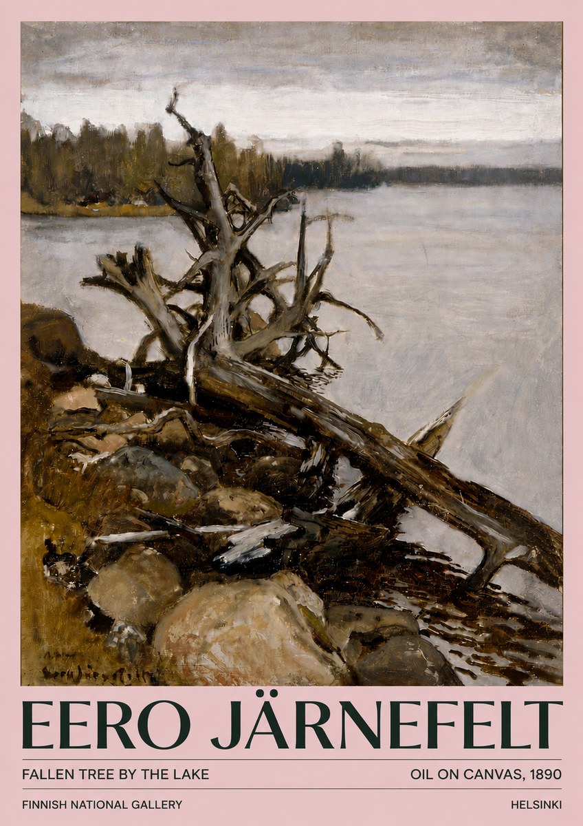 Eero Järnefelt Fallen Tree by the Lake No4 - Plakát