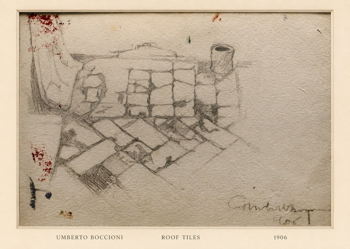 Umberto Boccioni Roof Tiles No6 - Plakát