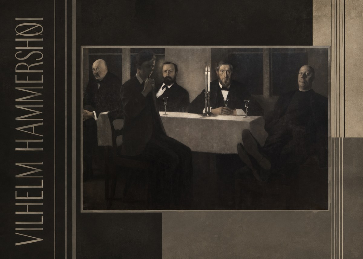 Vilhelm Hammershøi Five Portraits II No2 - Plakát