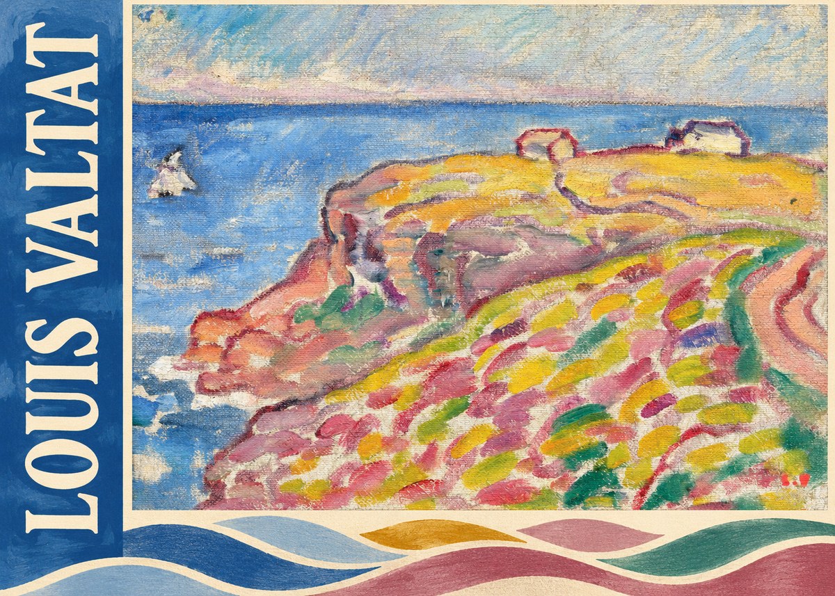Louis Valtat Coastal Landscape with Bather No2 - Plakát
