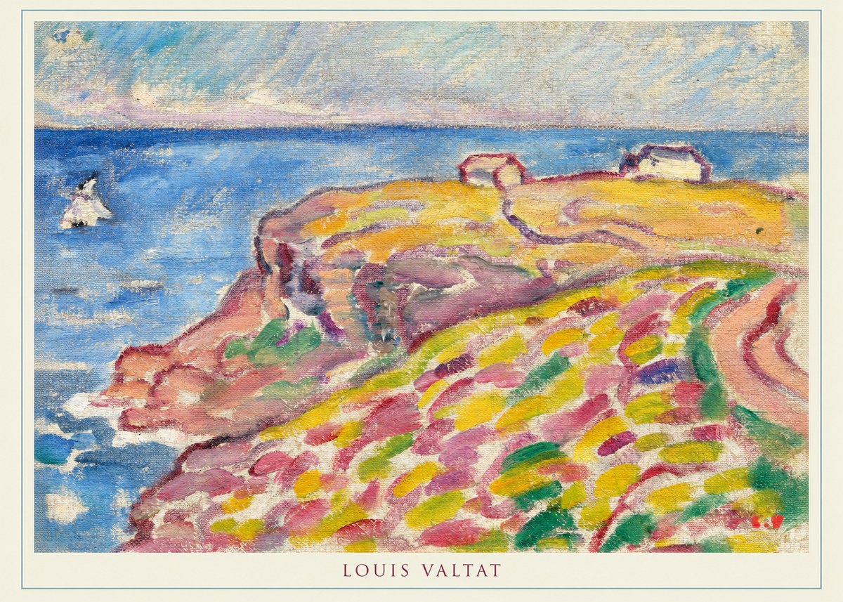 Louis Valtat Coastal Landscape with Bather No5 - Plakát