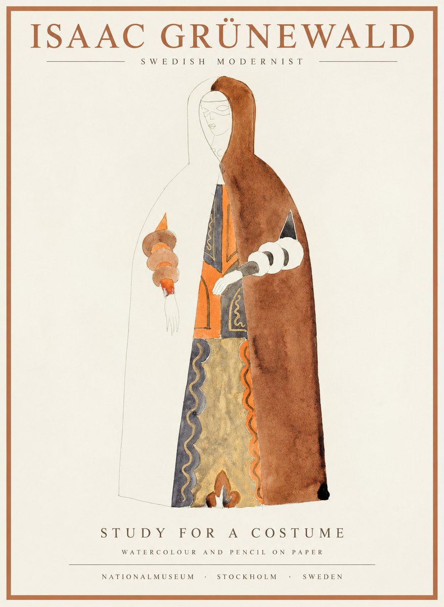 Isaac Grünewald Study for a Costume I No1 - Plakát
