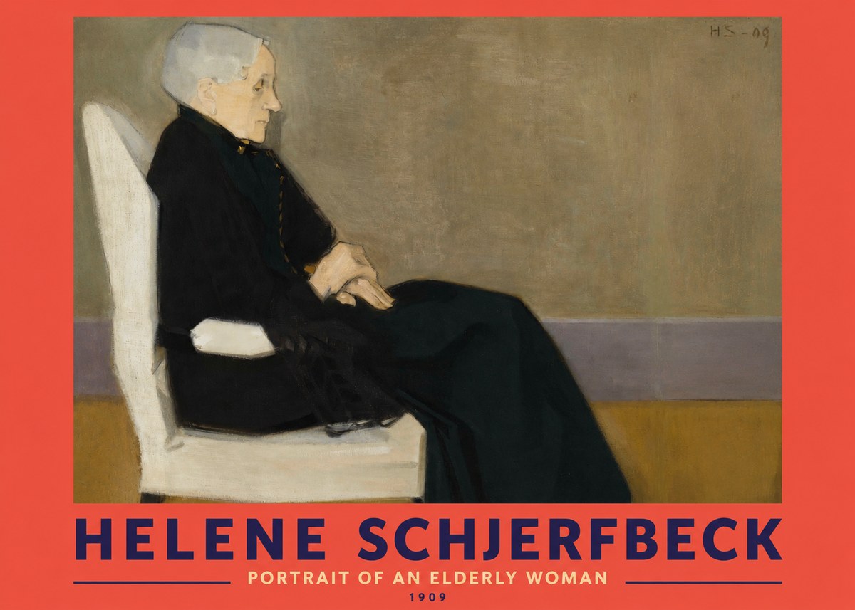Helene Schjerfbeck Portrait of an Elderly Woman No2 - Plakát