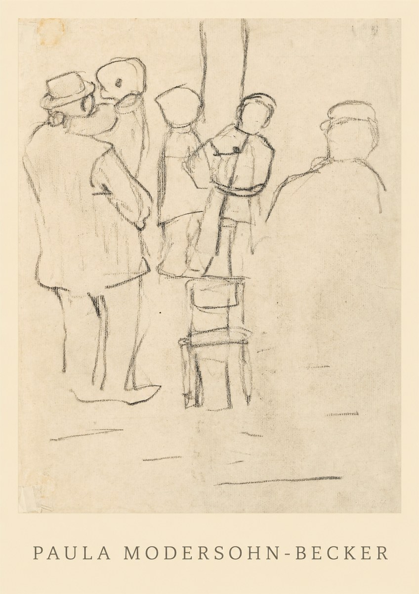 Paula Modersohn-Becker Studies of Figures No1 - Plakát