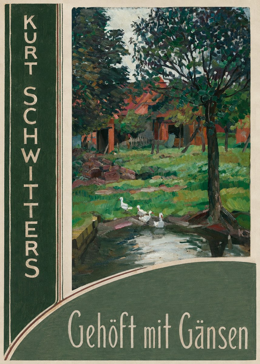 Kurt Schwitters Gehöft Mit Gänsen No4 - Plakát