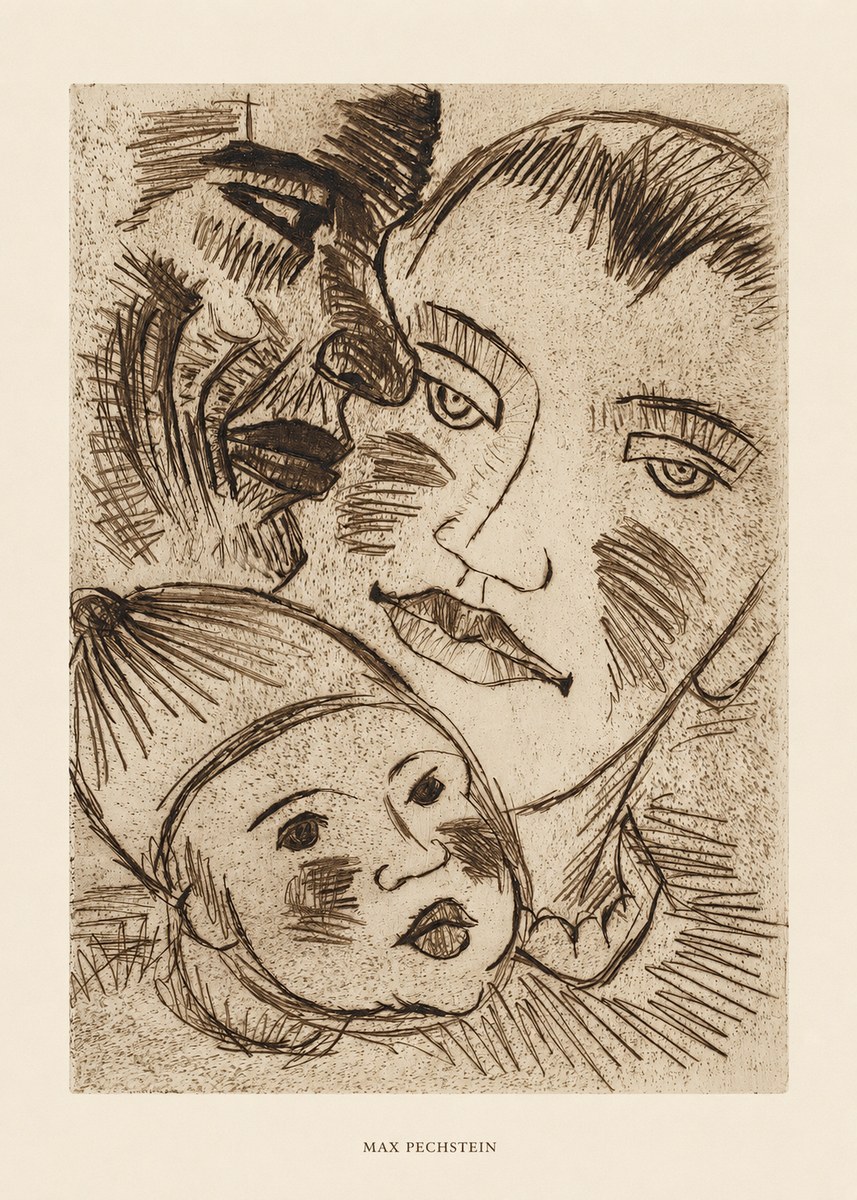 Max Pechstein Fischerfamilie No6 - Plakát
