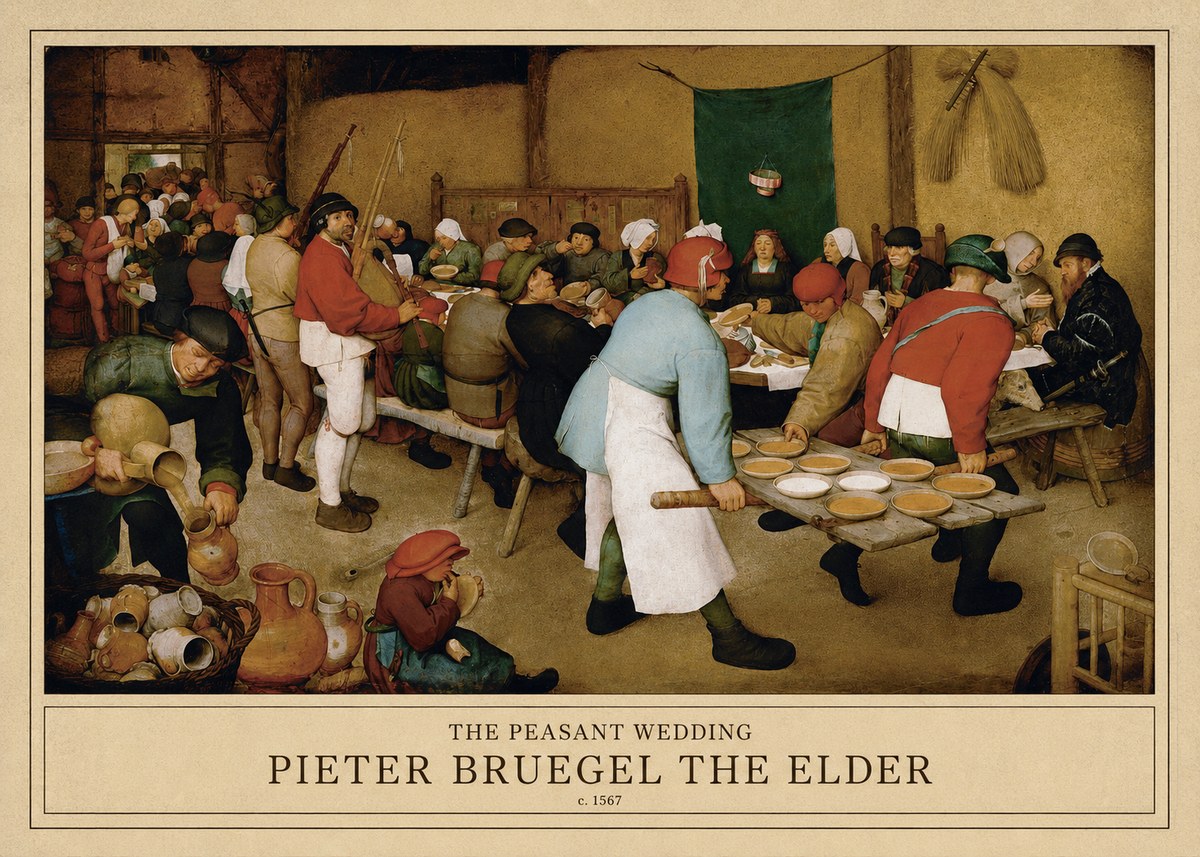 Pieter Bruegel The Peasant Wedding IV No1 - Plakát