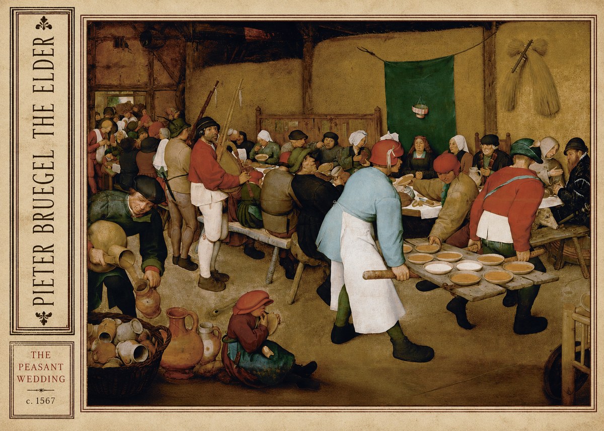 Pieter Bruegel The Peasant Wedding IV No2 - Plakát