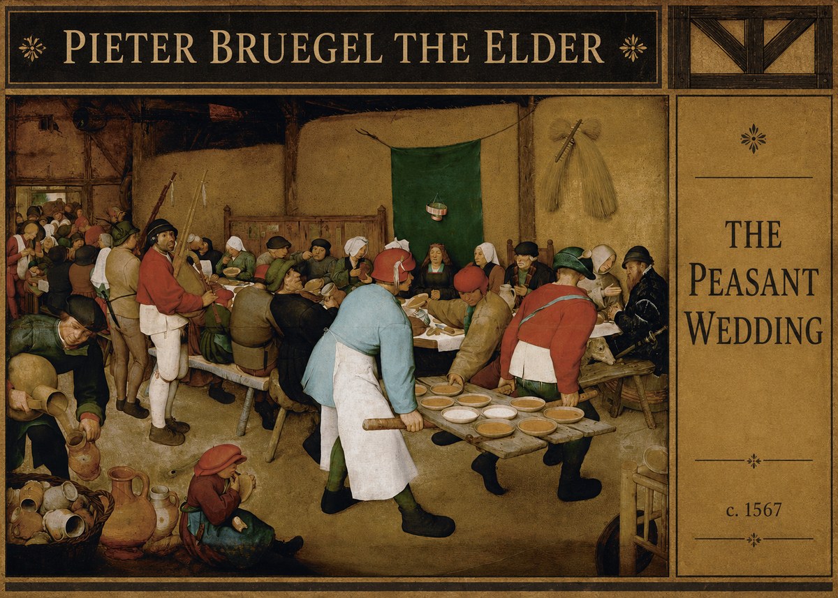 Pieter Bruegel The Peasant Wedding IV No4 - Plakát