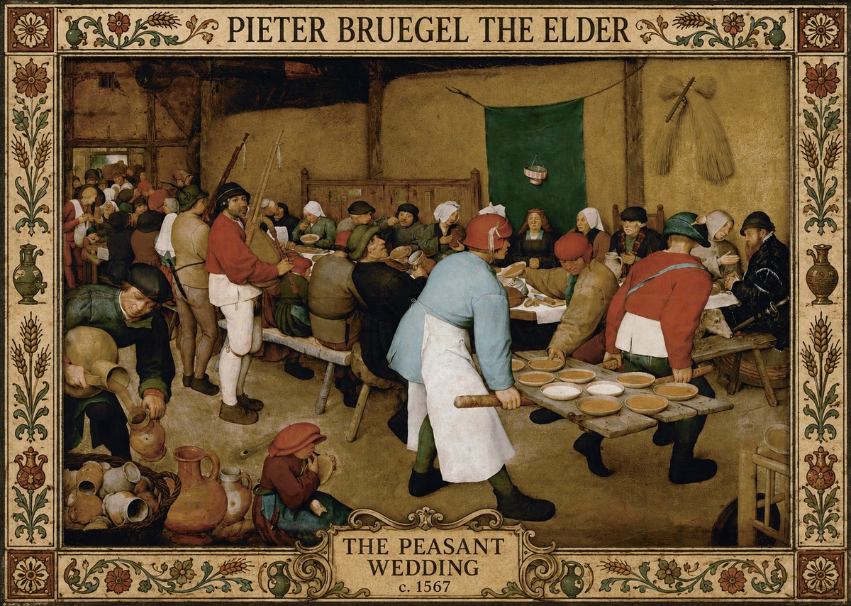 Pieter Bruegel The Peasant Wedding IV No5 - Plakát