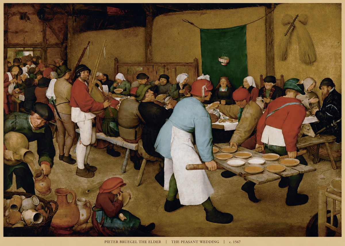 Pieter Bruegel The Peasant Wedding IV No6 - Plakát