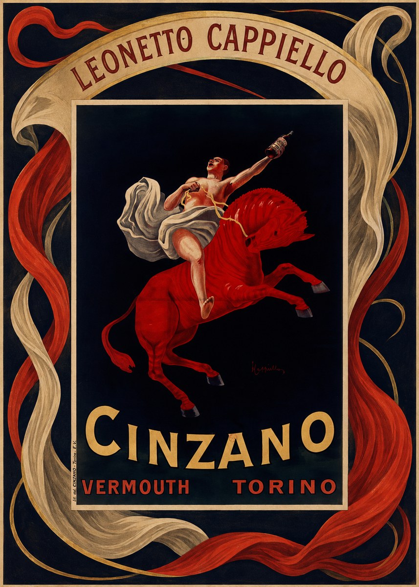 Leonetto Cappiello Cinzano Vermouth No3 - Plakát