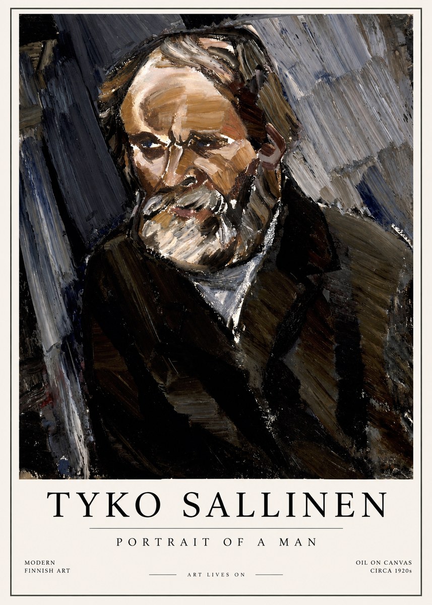 Tyko Sallinen Portrait of a Man III No1 - Plakát