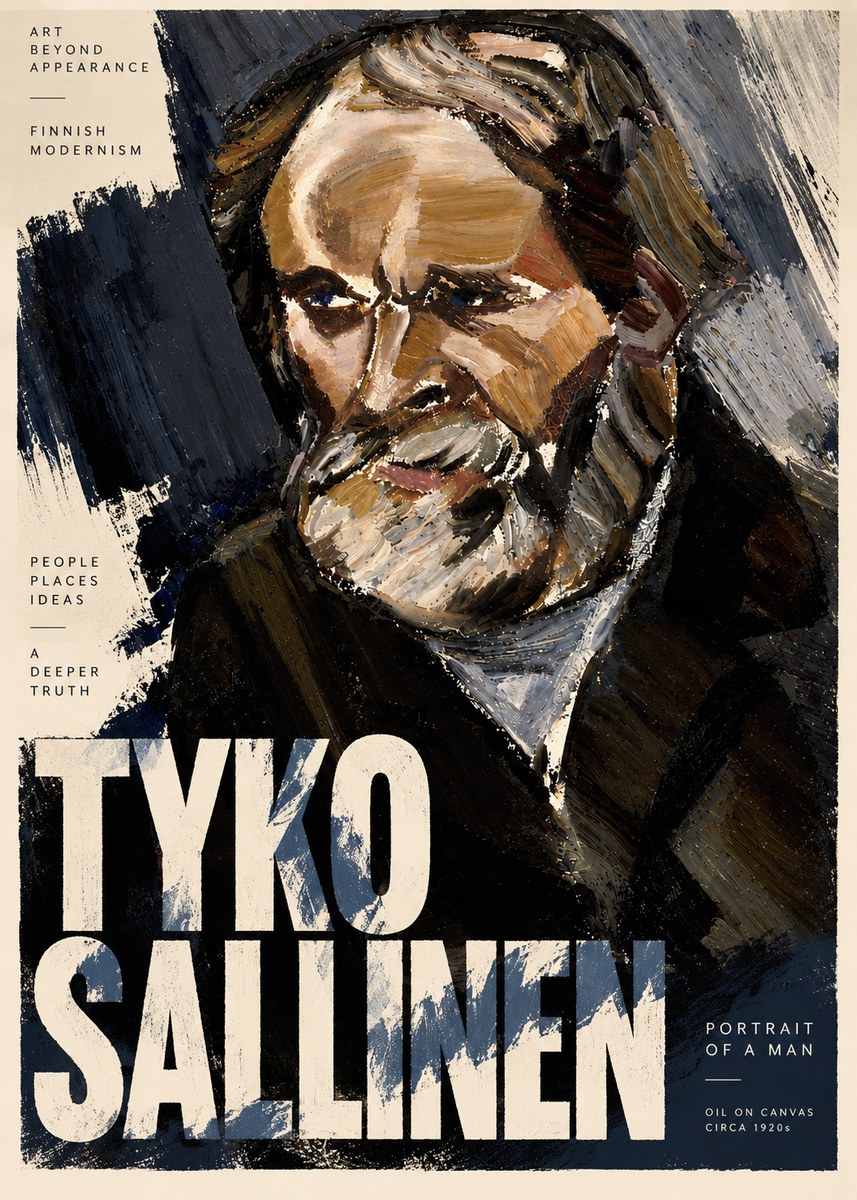 Tyko Sallinen Portrait of a Man III No3 - Plakát