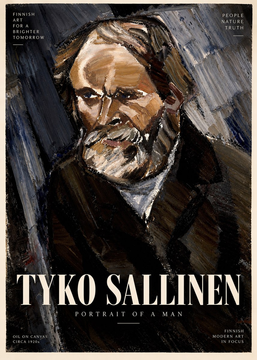 Tyko Sallinen Portrait of a Man III No4 - Plakát
