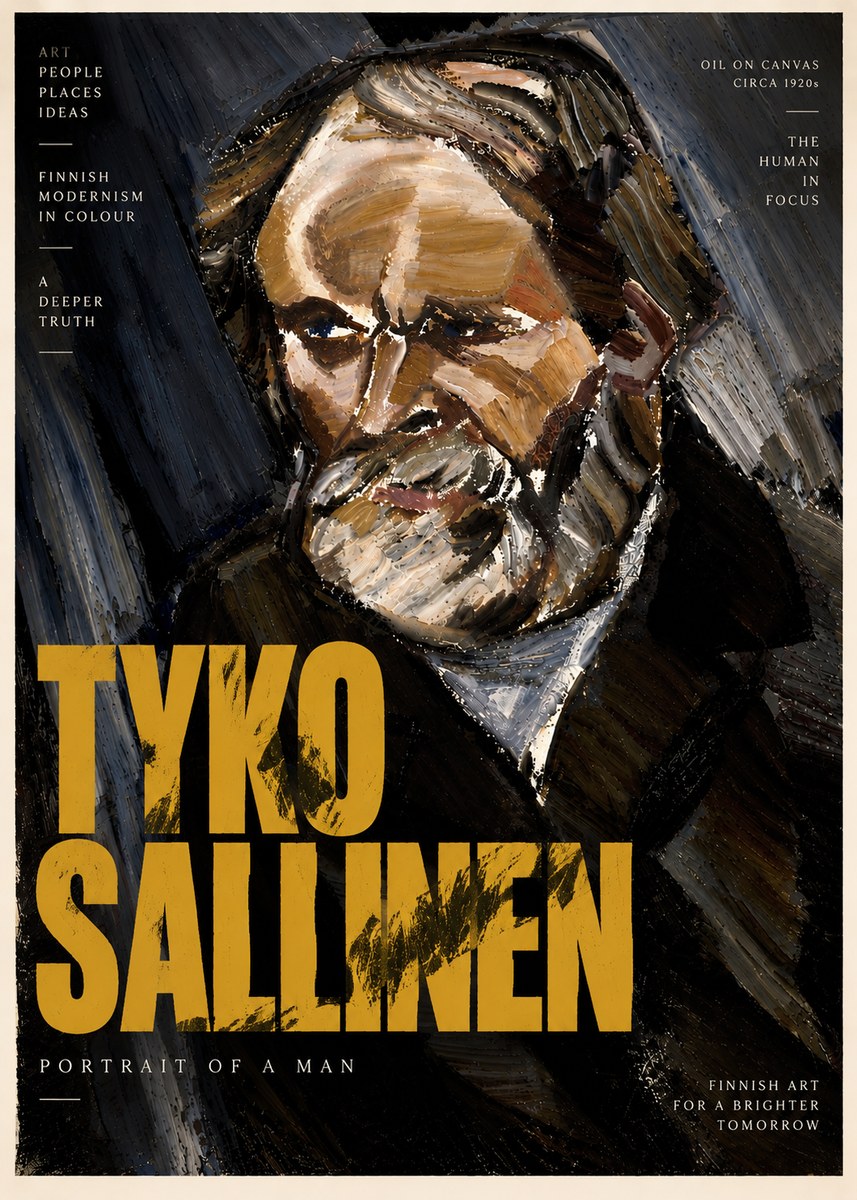 Tyko Sallinen Portrait of a Man III No5 - Plakát
