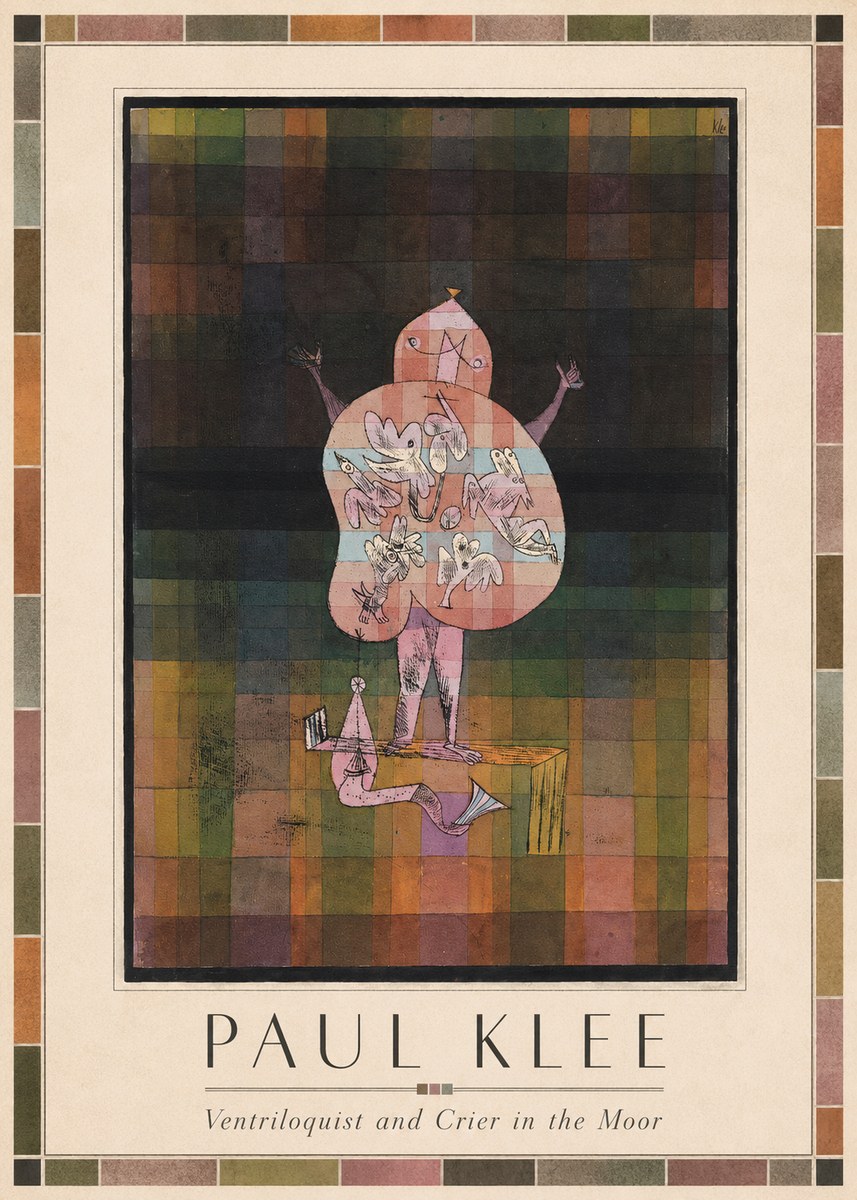 Paul Klee Ventriloquist and Crier in the Moor No1 - Plakát
