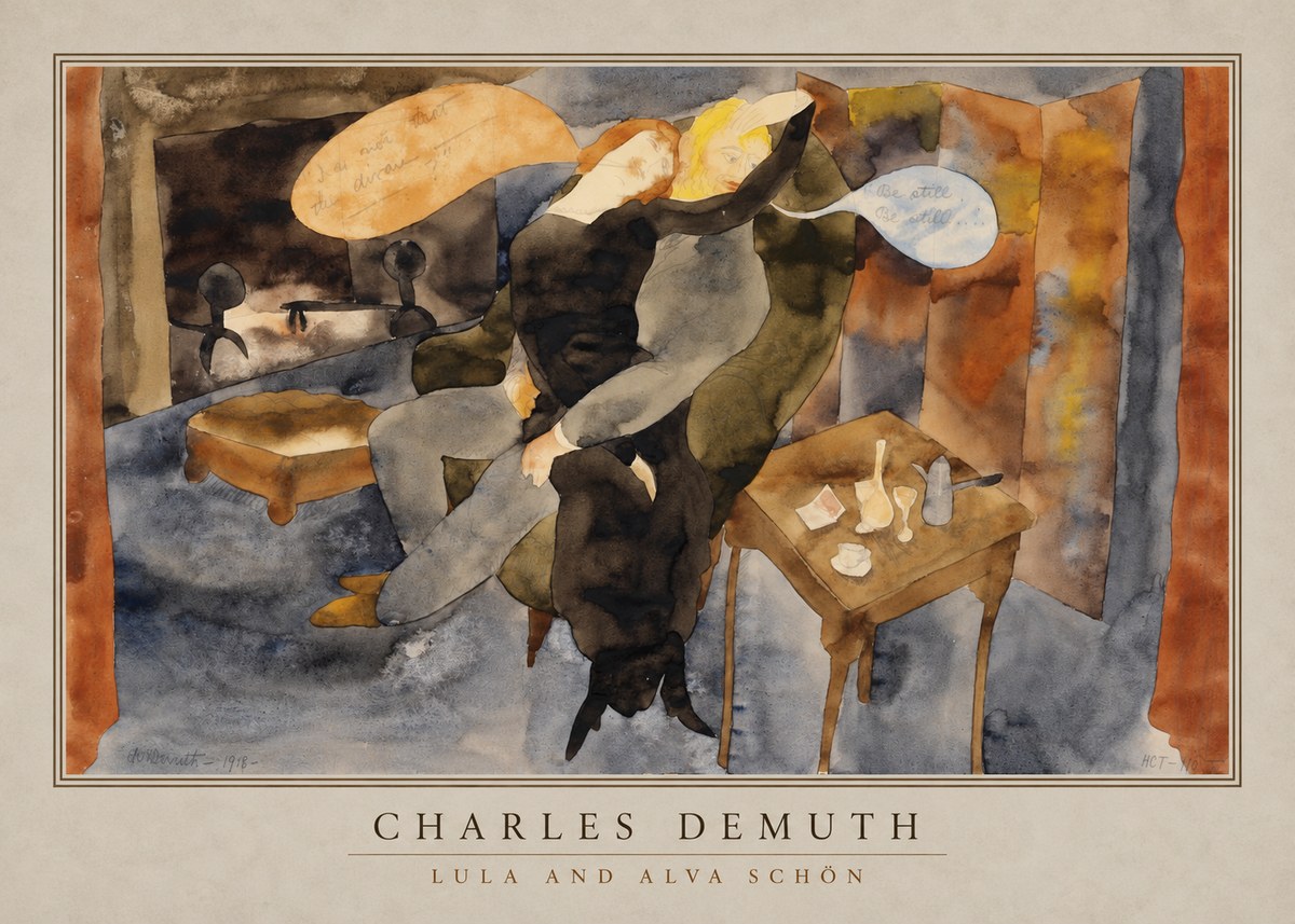 Charles Demuth Lula and Alva Schön No2 - Plakát