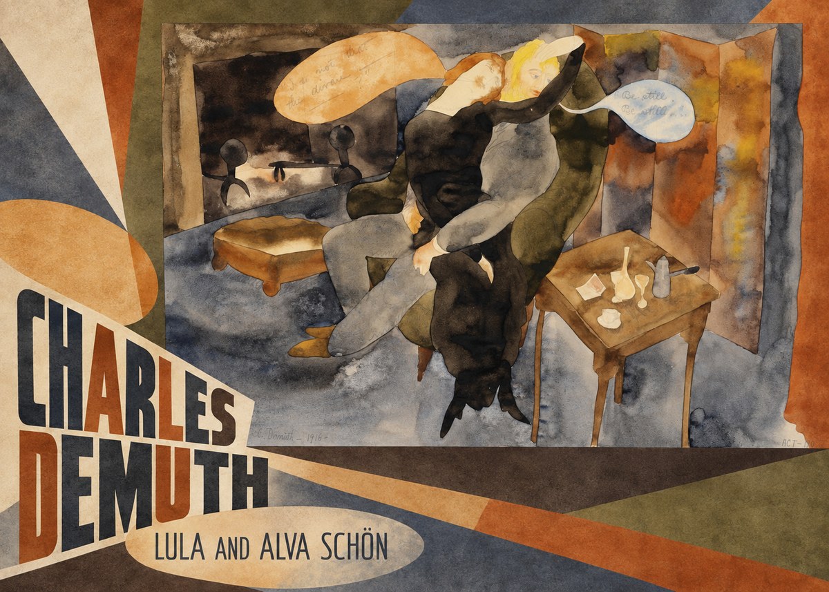 Charles Demuth Lula and Alva Schön No3 - Plakát