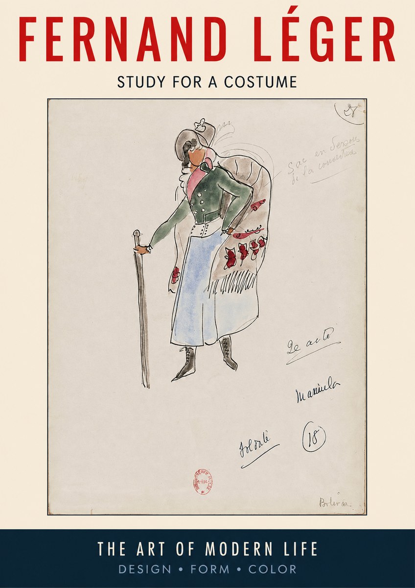 Fernand Léger Study for a Costume No2 - Plakát