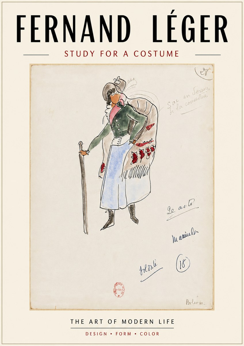 Fernand Léger Study for a Costume No4 - Plakát