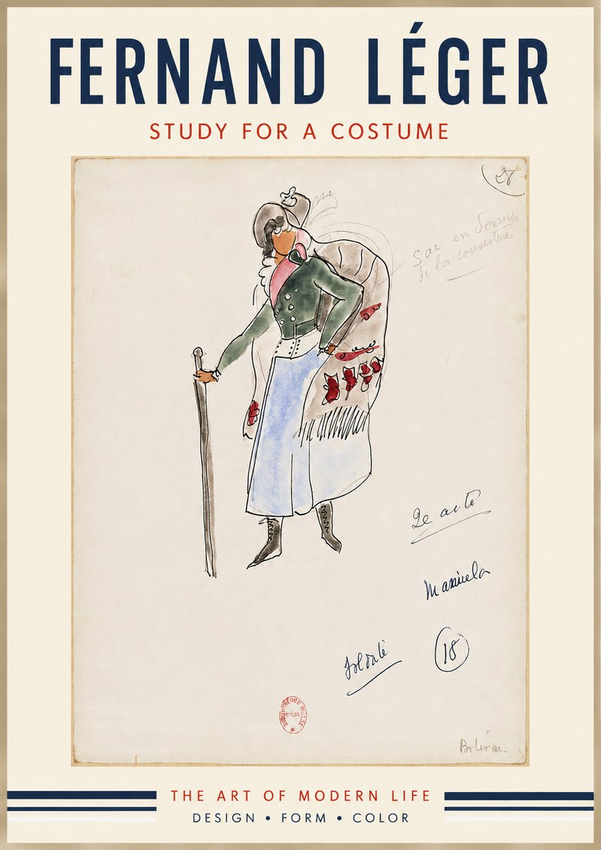 Fernand Léger Study for a Costume No5 - Plakát