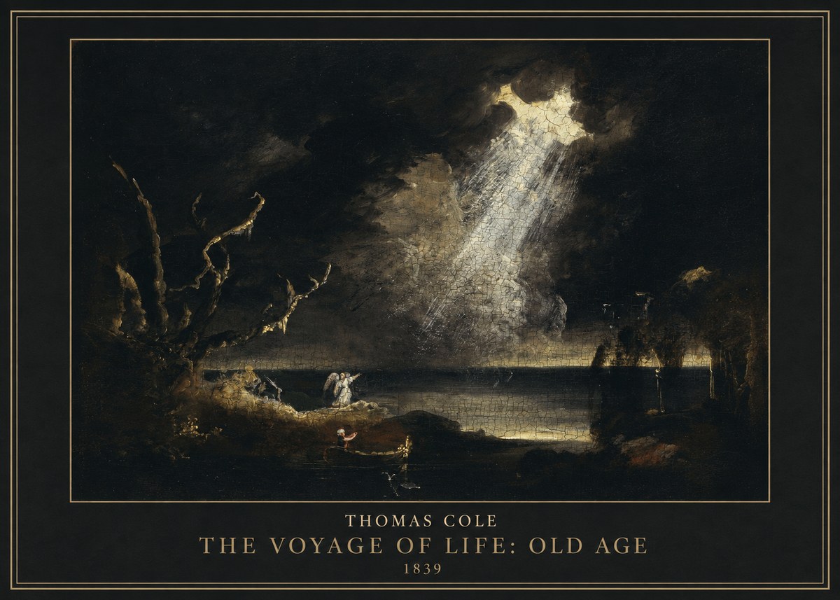 Thomas Cole The Voyage of Life: Old Age I No1 - Plakát