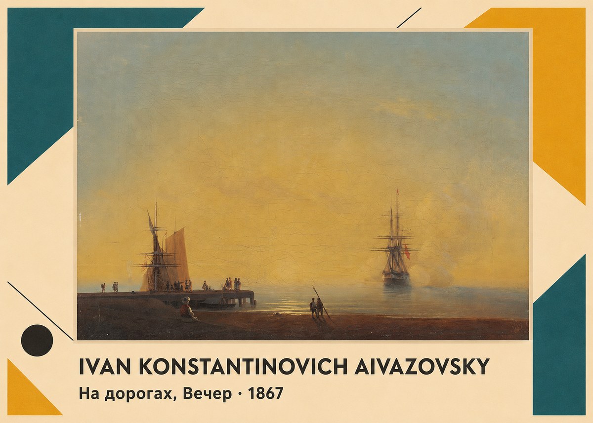 Ivan Konstantinovich Aivazovsky На Дорогах, Вечер No3 - Plakát