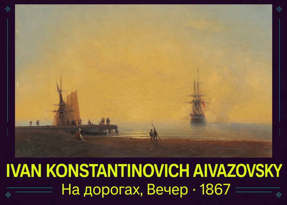 Ivan Konstantinovich Aivazovsky На Дорогах, Вечер No4 - Plakát