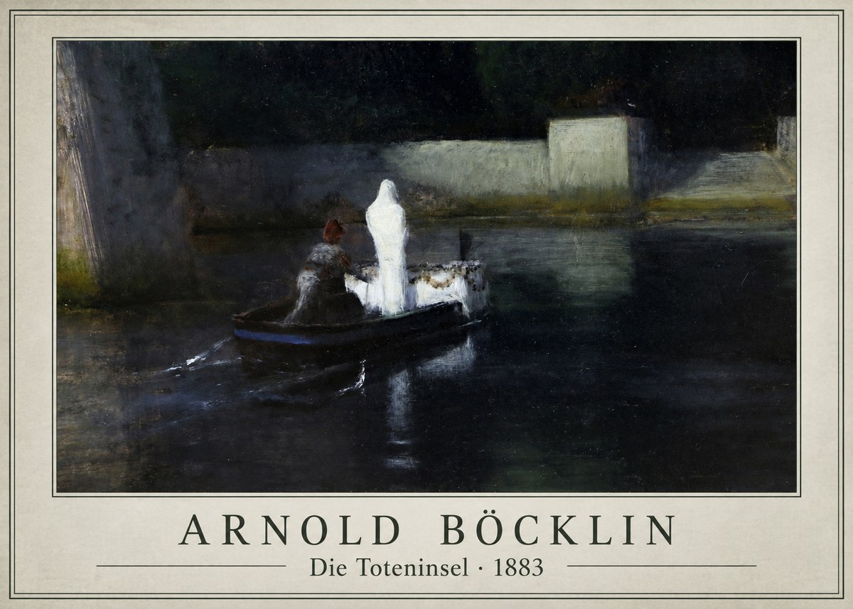 Arnold Böcklin Die Toteninsel III No1 - Plakát