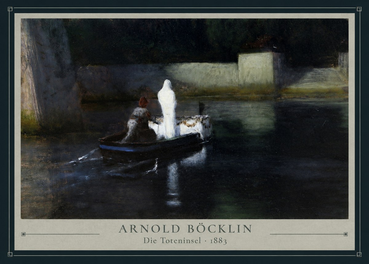 Arnold Böcklin Die Toteninsel III No3 - Plakát