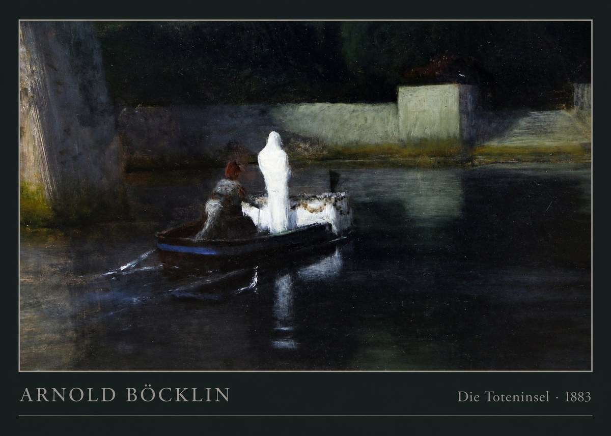 Arnold Böcklin Die Toteninsel III No4 - Plakát