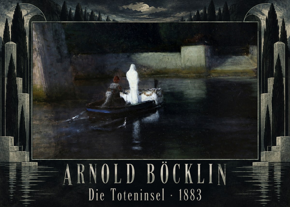 Arnold Böcklin Die Toteninsel III No5 - Plakát