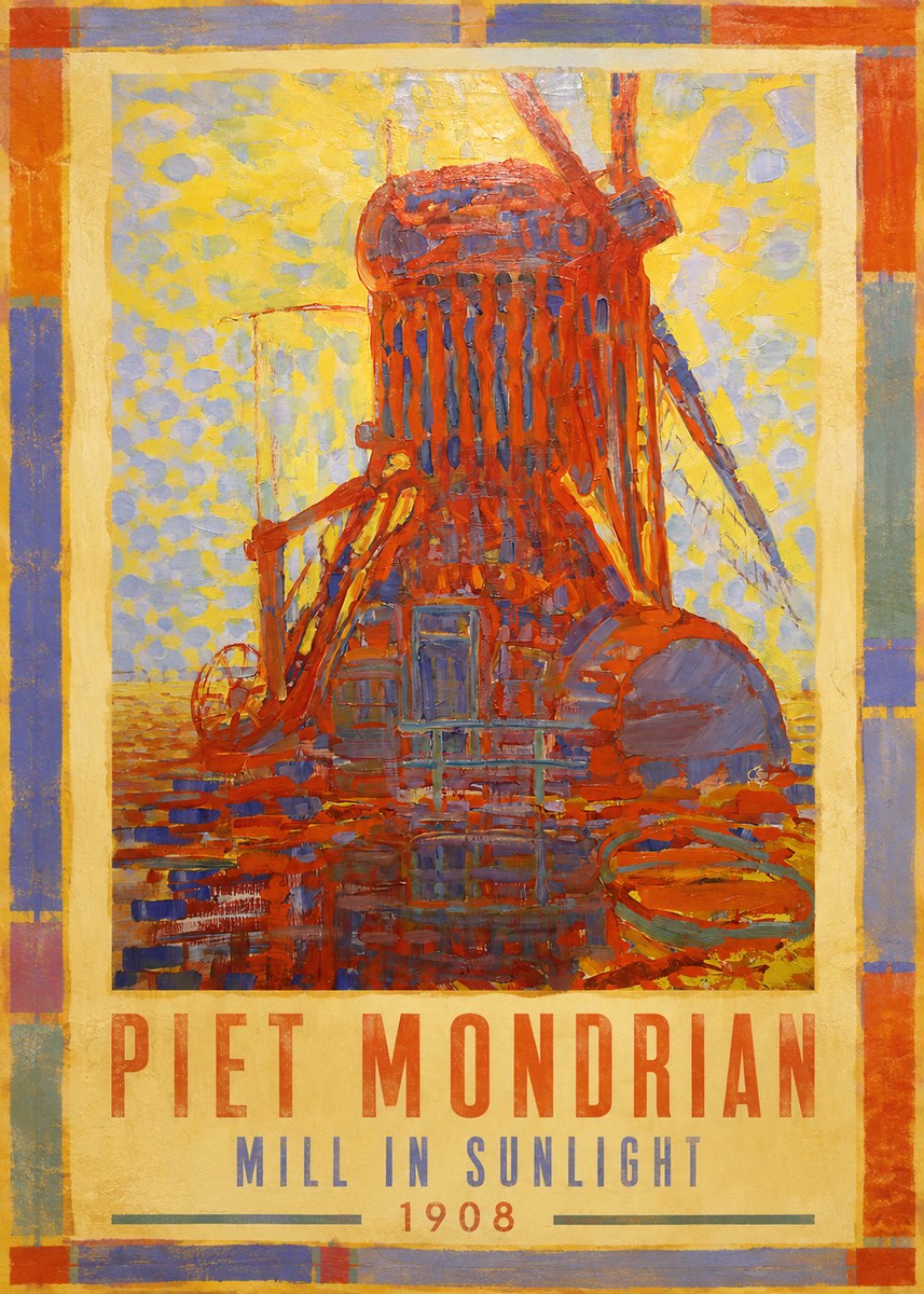 Piet Mondrian Mill in Sunlight No1 - Plakát