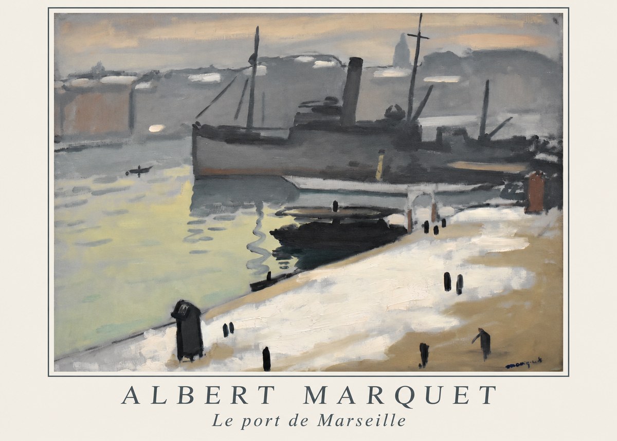 Albert Marquet Le Port De Marseille I No1 - Plakát