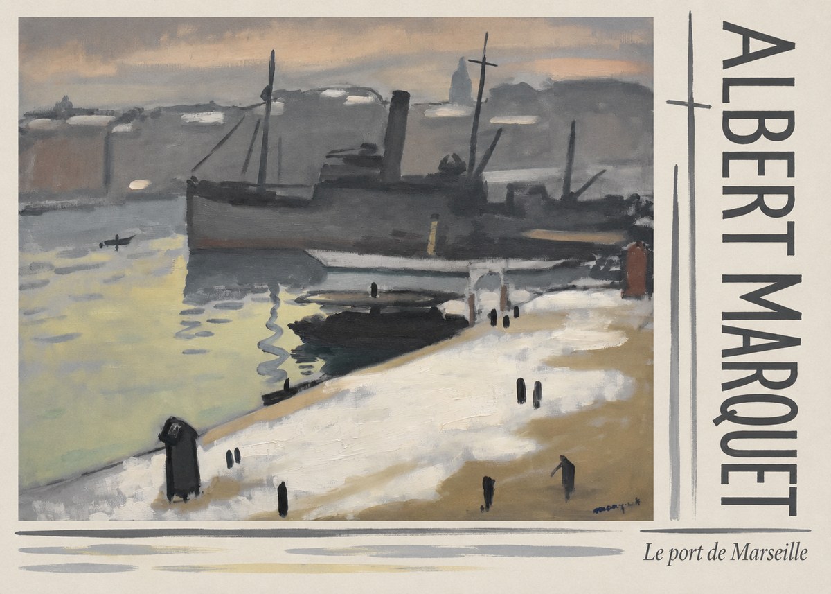 Albert Marquet Le Port De Marseille I No3 - Plakát