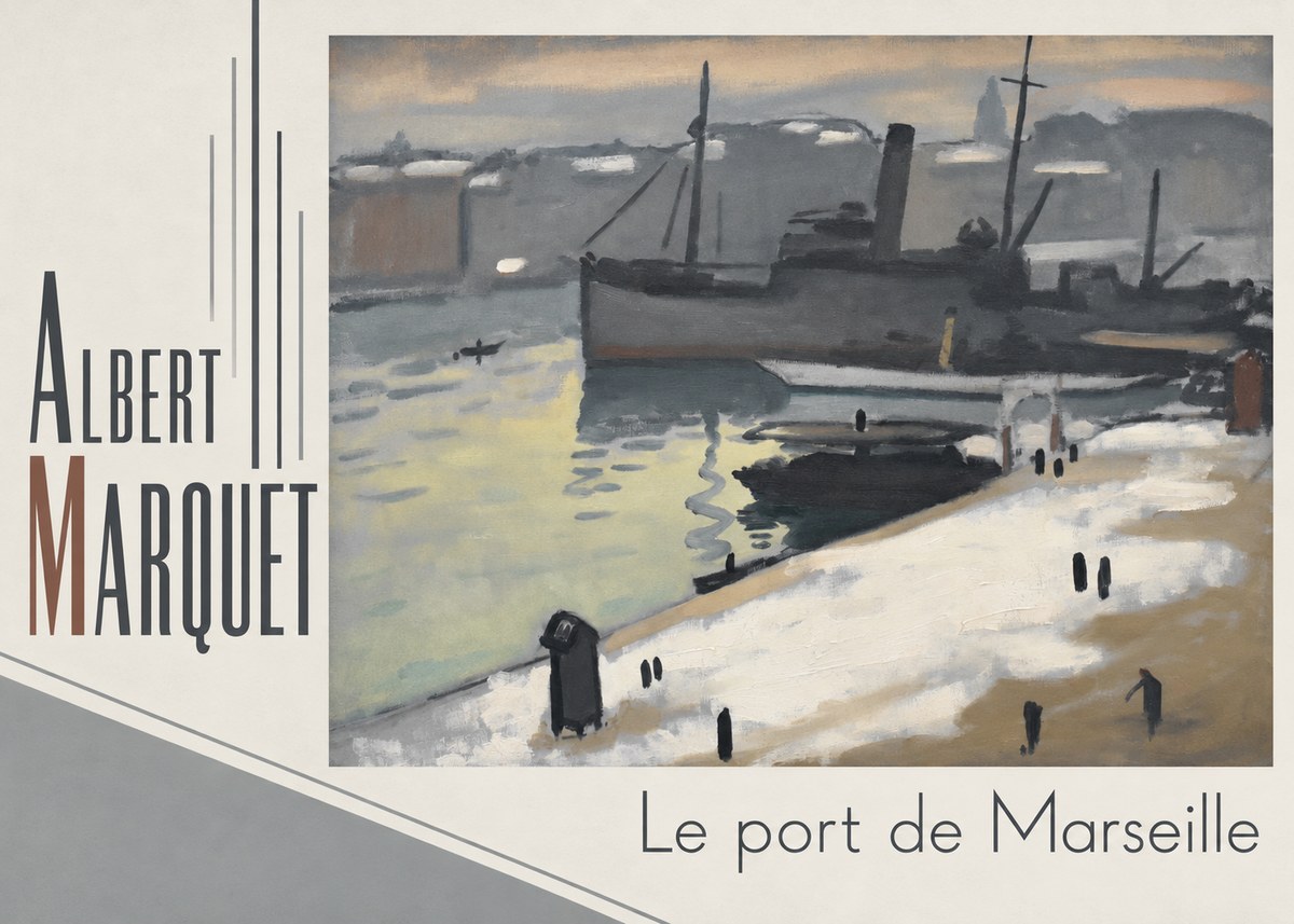 Albert Marquet Le Port De Marseille I No4 - Plakát