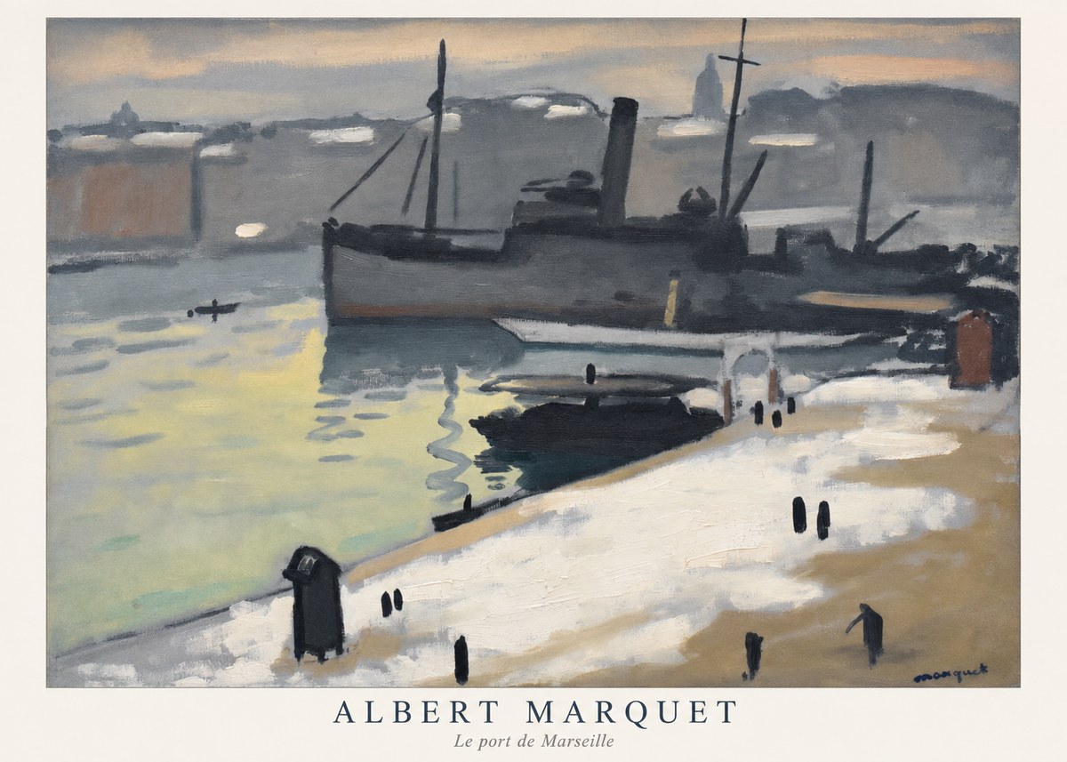 Albert Marquet Le Port De Marseille I No5 - Plakát