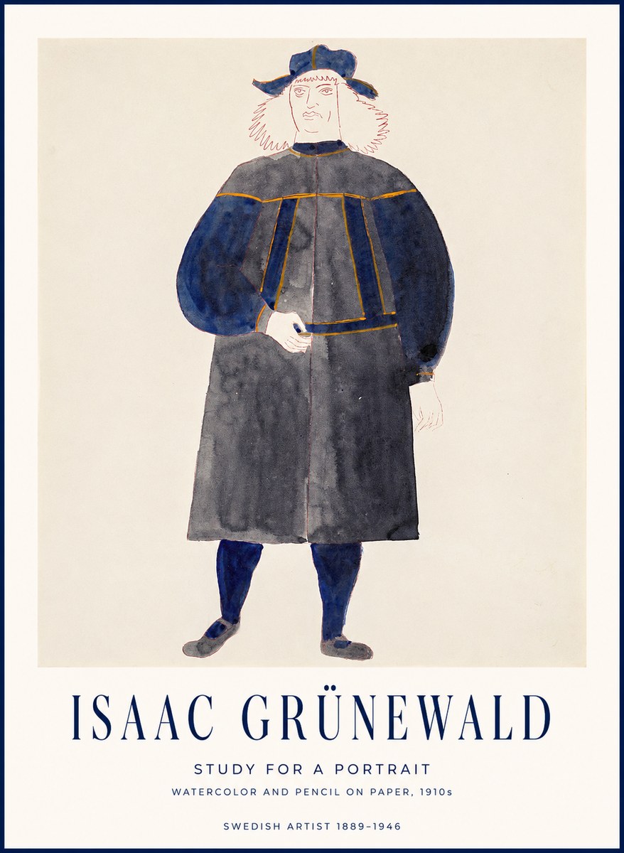 Isaac Grünewald Study for a Portrait No1 - Plakát