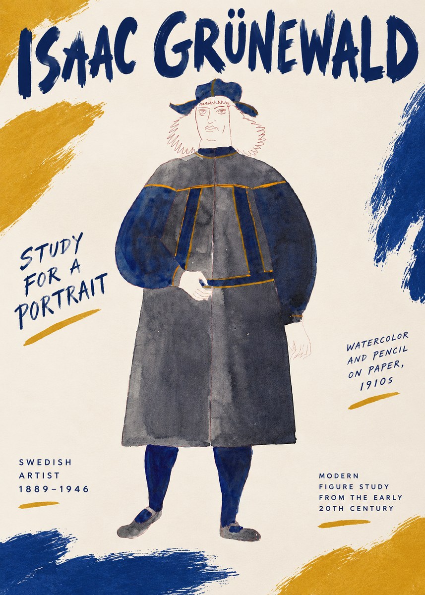 Isaac Grünewald Study for a Portrait No6 - Plakát