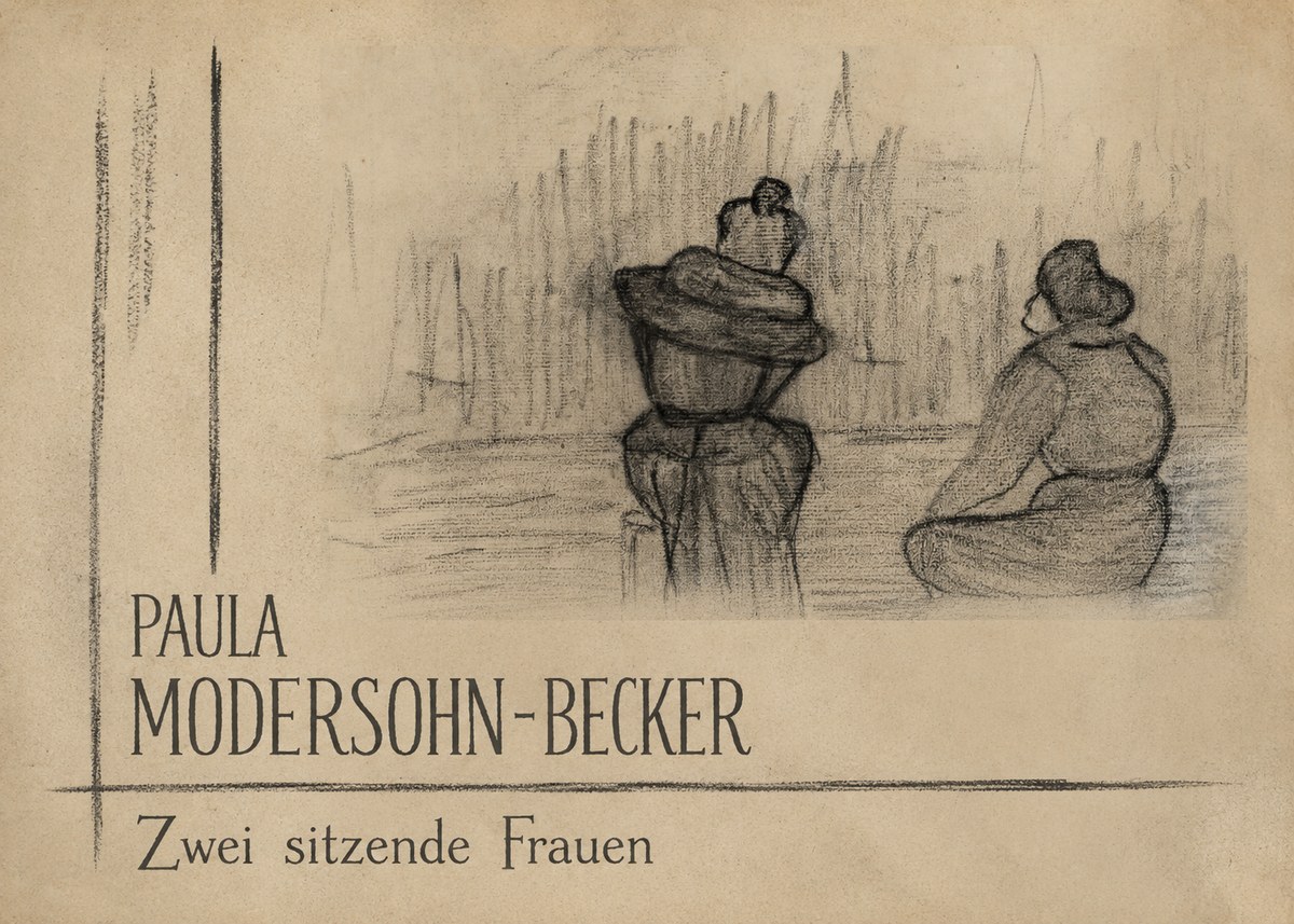 Paula Modersohn-Becker Zwei Sitzende Frauen No2 - Plakát